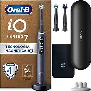Oral-B iO 7N Cepillo de Dientes Eléctrico con Mango Recargable, 3 Cabezales y Estuche De Viaje, Diseñado por Braun, Regalos Originales para Mujer y Hombre - Negro equilibriomental365.com