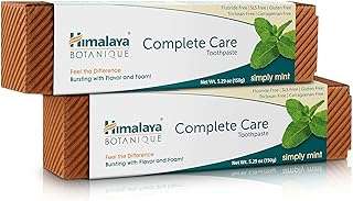 Himalaya Botanique Toothpaste - Simply Mint 150g - Todo Natural Sin Fluoruro, SLS, gluten y carragenina, Pasta dental orgánica,2 Unidad (Paquete de 2) equilibriomental265.com