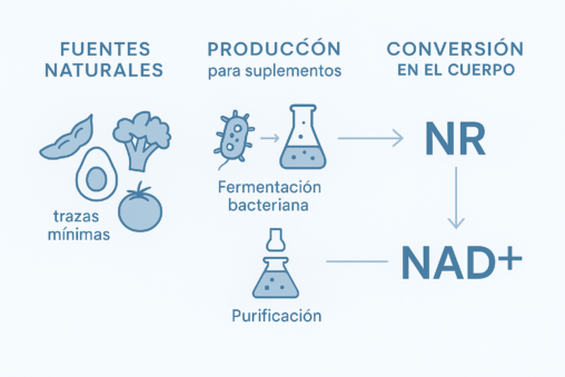 suplementos de NAD+, NMN, NR